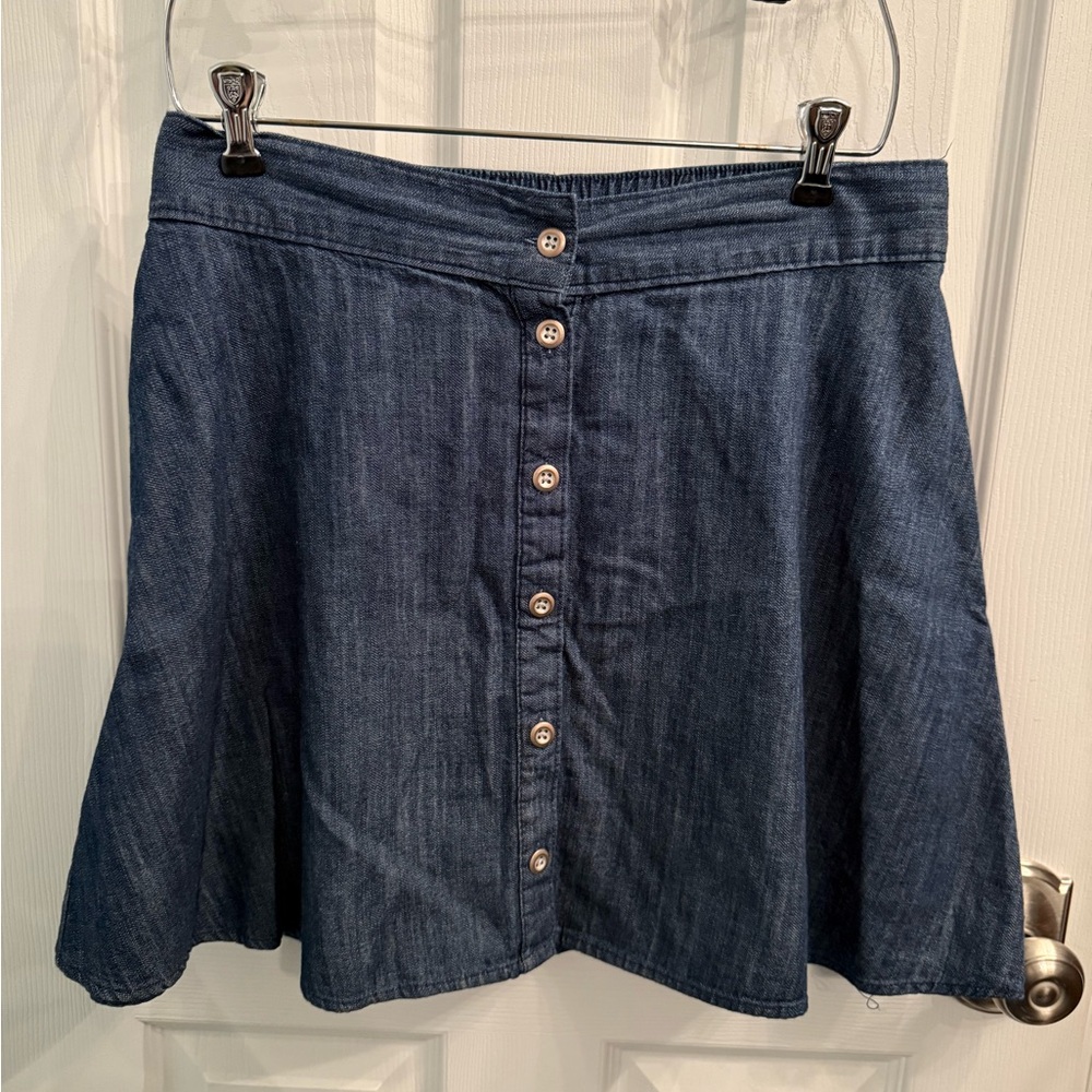 Merona Denim Blue Mini Skirt Casual